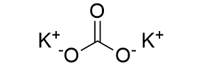 chemical structure of potassium carbonate
