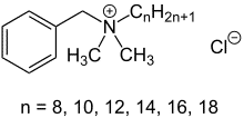chemical structure of Benzalkonium chloride 