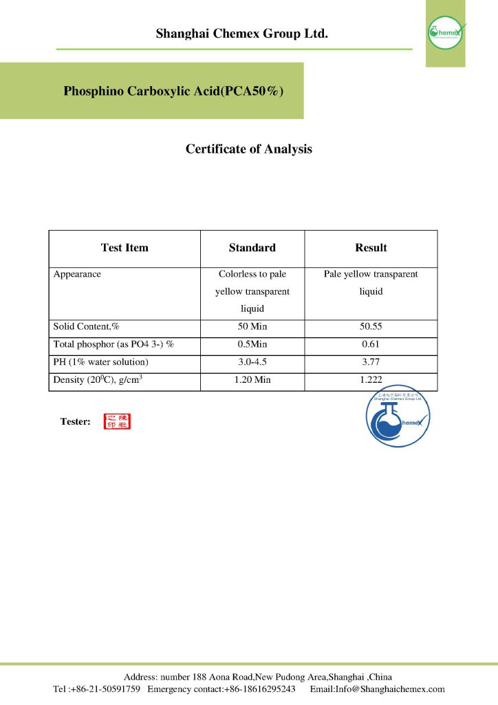 phosphino carboxylic acid COA