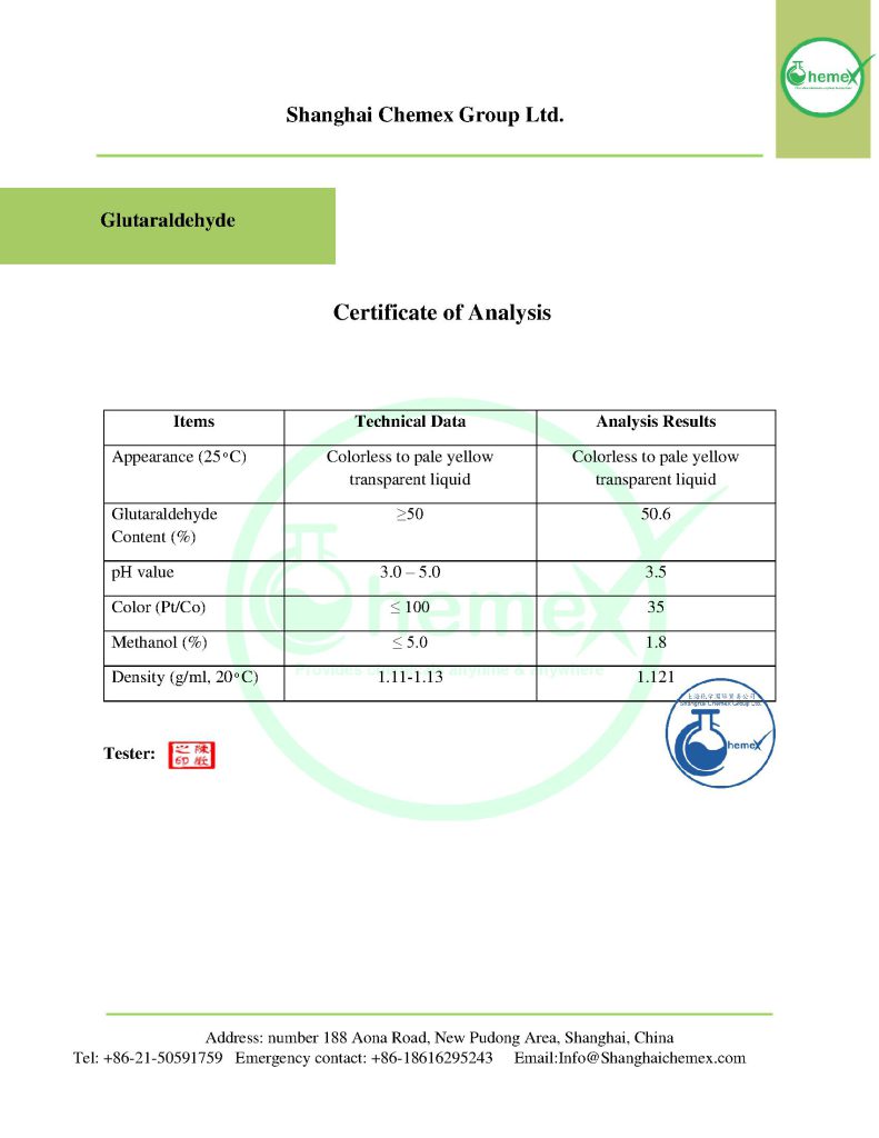 Glutaraldehyde COA