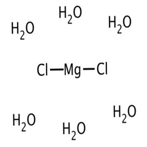 Chemical structure of magnesium chloride hexahydrate