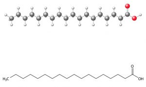 Chemical Structure Depiction of Stearic Acid