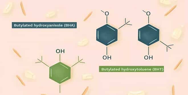 the chemical formula of BHT and BHA