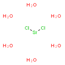 Chemical Structure Depiction of Strontium chloride hexahydrate 