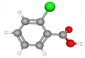 Chemical Structure Model of 2-chlorobenzoic acid