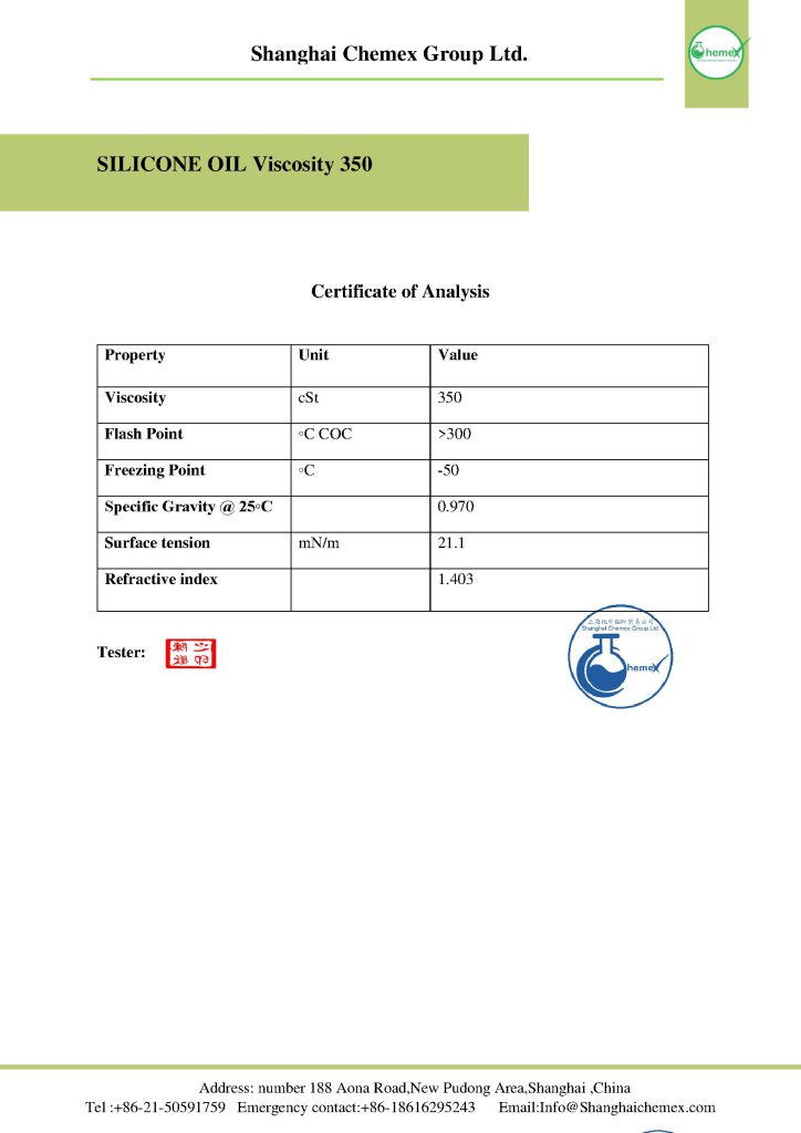 Silicon Oil 350 COA