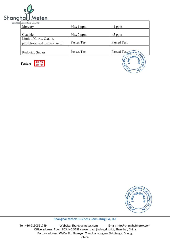 Lactic Acid COA 2