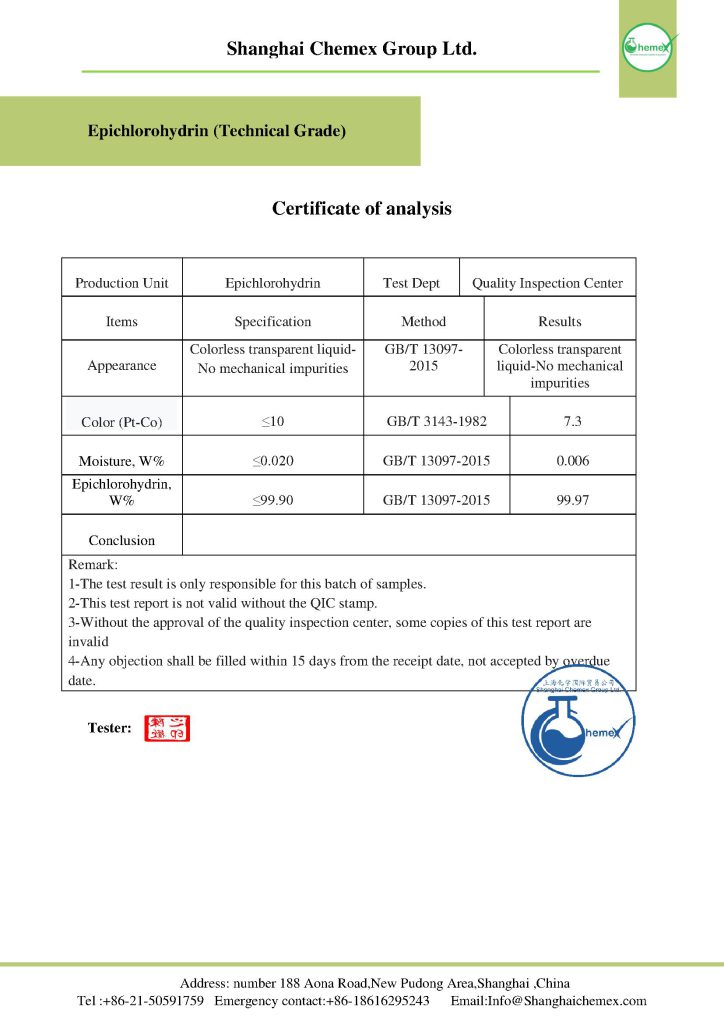 Epichlorohydrin COA